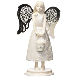 Little Things Mean A Lot Flower Girl Angel Figurine, 4-1/4-Inch Tall