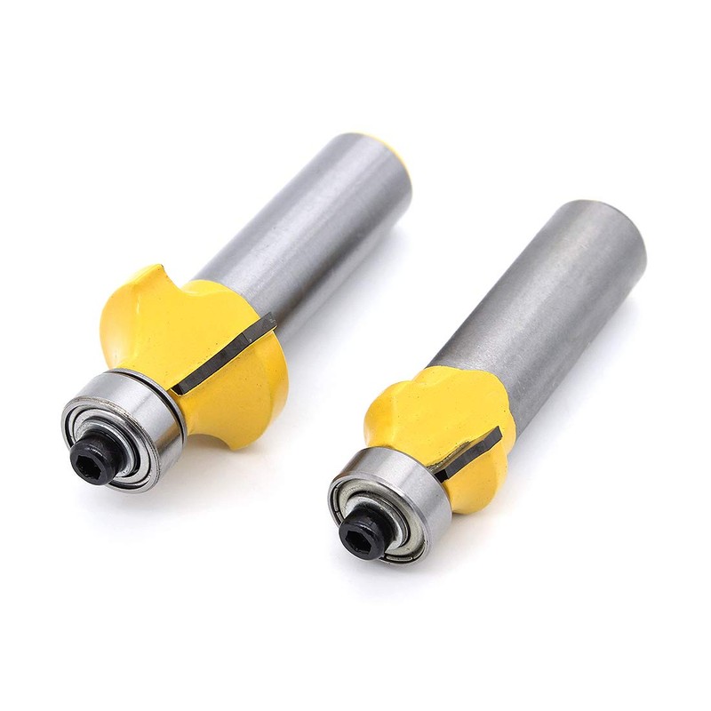 Yuhtech 6 Pcs 1/2-Inch Shank Round Over Router Bit RoundOver