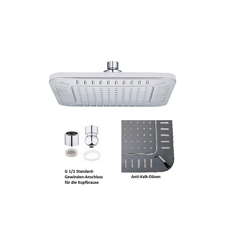 SIMSA-Expert Rain Shower Head Set ABS Anti-limescale Nozzles (22 x