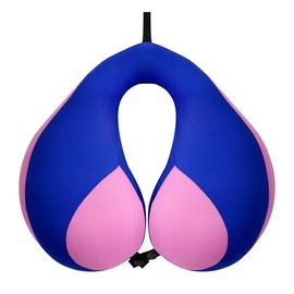 MOOB Kids Pillow Neck Pillow for Car & Airplane, Traveling Gifts for Toddler & Children U-Shape Car Seat Head Travel Neck Pillow Blue Purple