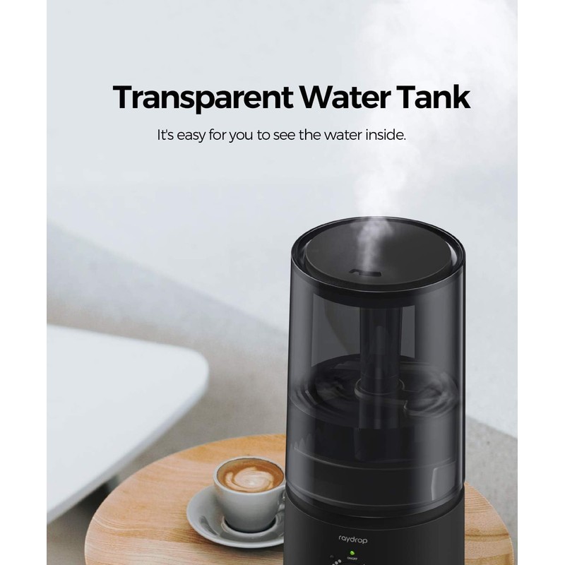 Humidifiers for Bedroom, raydrop Cool Mist Humidifiers for Babies, 1.0L
