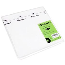 Inner Vinyl Record Sleeves, Gartopvoiz 50pcs 3 Layer Clear Ablum Cover Anti Static with Rice Paper for 12" 33 RPM Vinyl Record Protection