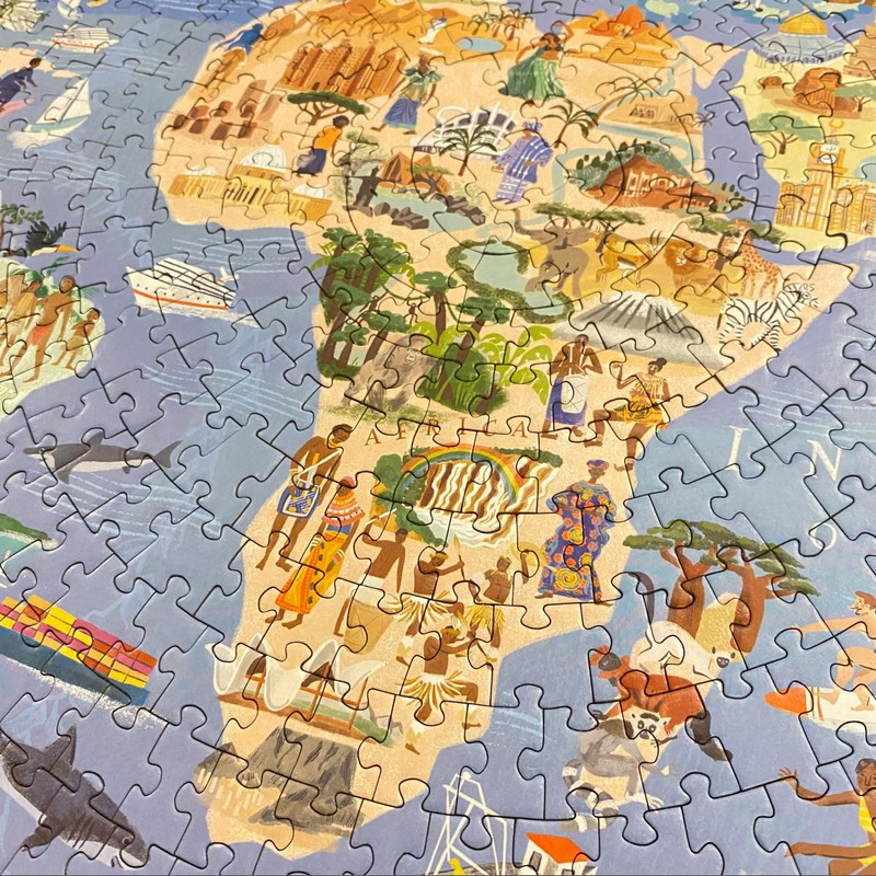 Jigsaw Puzzles For Adults 1000 Piece World Map Round Puzzle