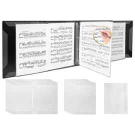 Solf [Supervised by Pitina Branch Manager] Writable Musical Music File, Piano, Mount, 4-sided Binder, Black (Main Body + Refill A3, A4 + Pocket)