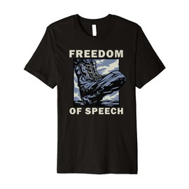 Crushing Freedom Of Speech Under Jackboot Social Media Post Premium T-Shirt