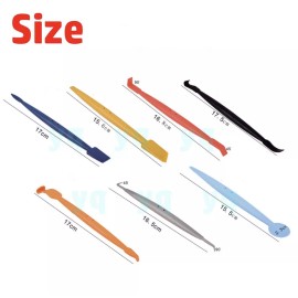 Wrapmaster 7pcs Car Vinyl Wrap Micro Squeegee Stick Tuck Tool Magnet Gasket Edge Scraper