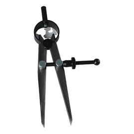6 Inch Adjustable Lockable Steel Divider Wing Leather Compass Professional Metal Compass for Drafting Compass Tool for Leather Work, Woodworking