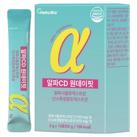 Hello Bio Alpha CD One Day Fit Alpha Cyclodextrin Indigestible Maltodextrin, 42g, 1 Piece / 헬로바이오 알파CD 원데이핏 알파시클로덱스트린 난소화성 말토덱스트린, 42g, 1개