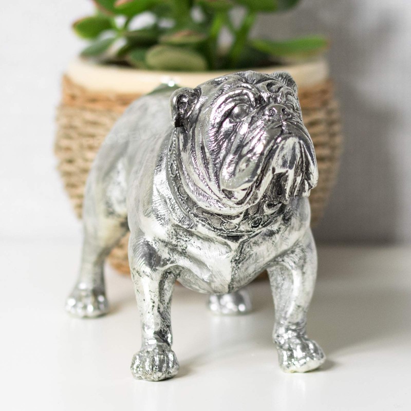 Prodbuy Vintage SIlver Coloured British Bulldog Ornament