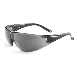 Galeton 11941 Shield Anti-Scratch Anti-Fog Lens Safety Glasses with Adjustable Temples, Smoke Gray, Smoke Gray