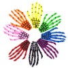 Qeesio 8Pcs Mixed Color Hair Claws 3" Length Skeleton Hand