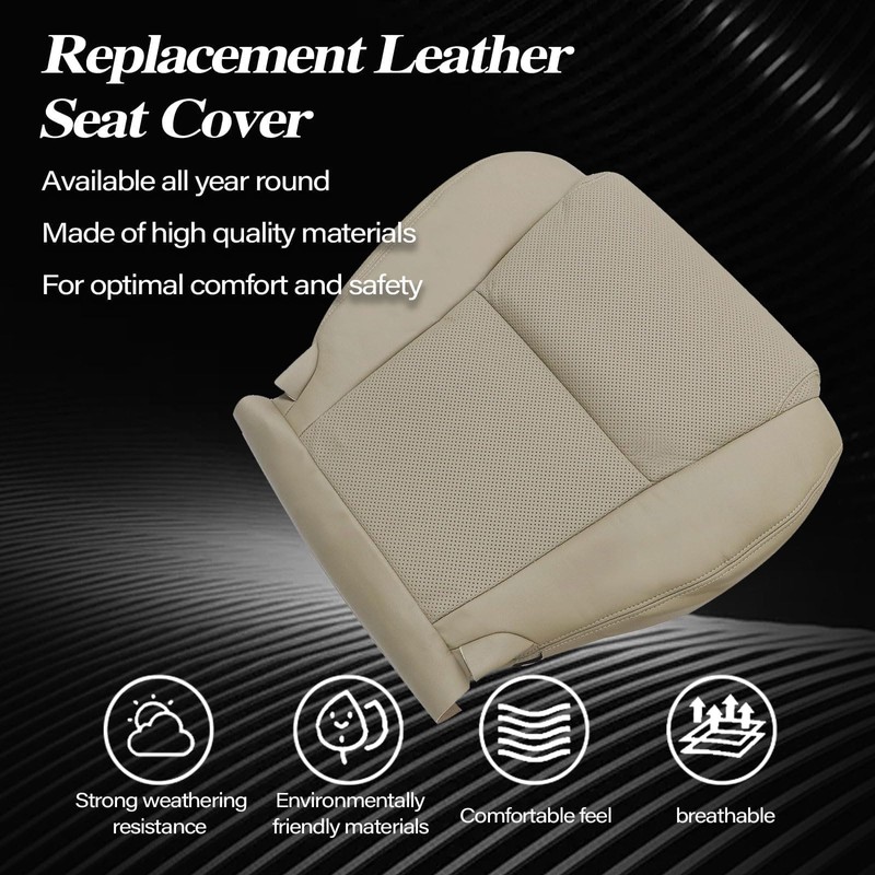 SecosAutoparts Front Driver Side Bottom Perforated Microfiber Leather Replacement Seat