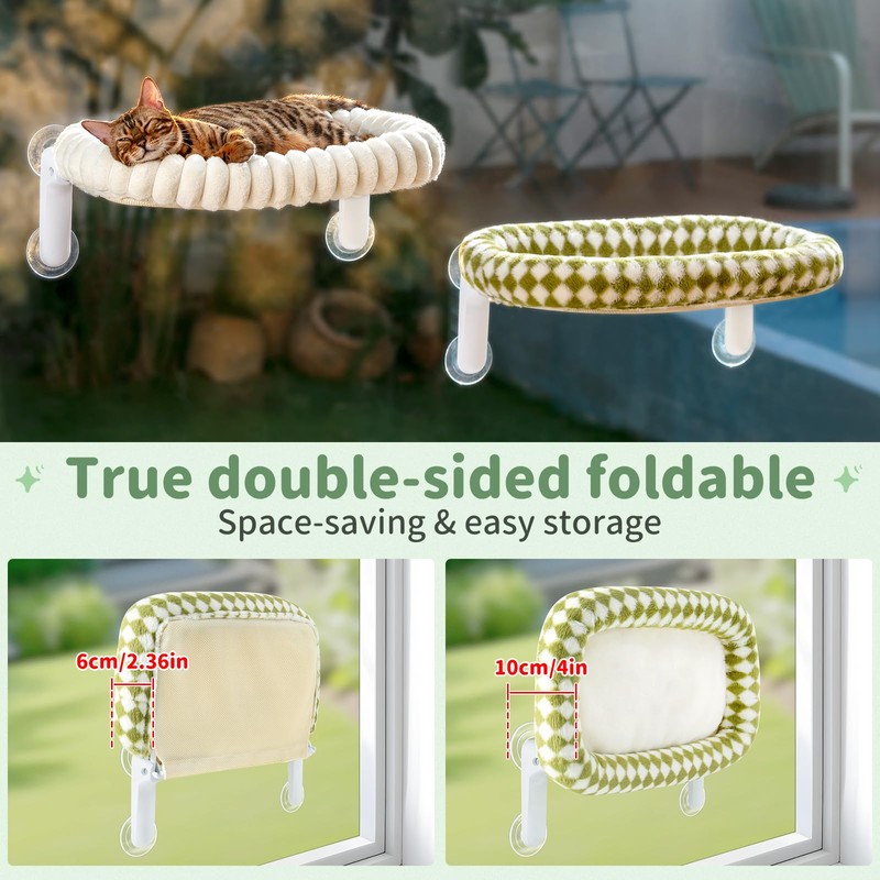 Sunhoo Cat Window Perch Bed Foldable Kitty Windowsill Hammock Shelf