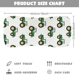 JoyframeAI 5 Pack Tractor Baby Burp Cloths for Boys Girls, Soft Cotton Large Burp Rags for Newborns, Super Absorbent Spit-Up Cloths, Green Tractor and Corn Farm Theme Design, Nursery Feeding Gift Set