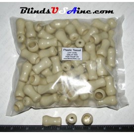 Crown (Pack of 100) Plastic CORD TASSELS color Vanilla Pull Tassel, Shade Blind Pull