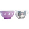Sanrio Sanrio SAN4213-4 Kuromi Soup Bowl and Rice Bowl Dinnerware