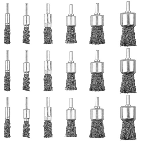 Mixiflor 18 Pack Wire End Brush Set Wire Brush for