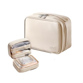 FLORPERRY Makeup Pouch, Makeup Pouch, Women's Vanity Pouch, Small Items, Cosmetic Bag Set, Makeup Tools, Cosmetic Pouch, Large Capacity, Travel Pouch, For Business Trips, Toiletry Bag, Waterproof,