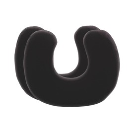 Cushion Cover Black Double Pack, Perfect for Andar Neck Pillow, Mako Cotton (Double Jersey), Non-Iron and Suitable for Tumble Dryer, Cushion Covers Set of 2 with Zip, Oeko-Tex Certified