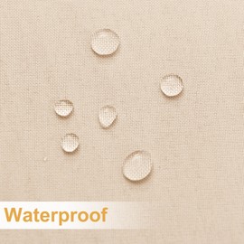 Hiasan Beige Fitted Table Cloth 2 Pack, 48 x 30 Inch Rectangle Tablecloths for 4 Foot Tables, Water Resistant Washable Fabric Polyester Table Cover for Trade Show, Buffets, Banquet, Wedding, Parties