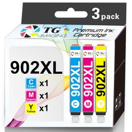 TG Imaging Compatible 902 Ink Cartridge Cyan Magenta Yellow Replacement for HP 902 Color for Office Jet 6950 6954 6956 6958 6962 6964 Pro 6960 6965 6968 6970 6974 6975 6976 6978 Printer (3Pack,CMY)