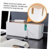 KOMBIUDA Cable Ties Organizer Box with Bamboo Lid Durable Charging