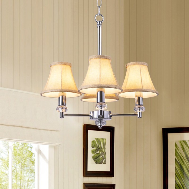 Wellmet Small Lamp Shade,ONLY for Candle Bulbs,Clip-on Drum Lamp Shades,Set