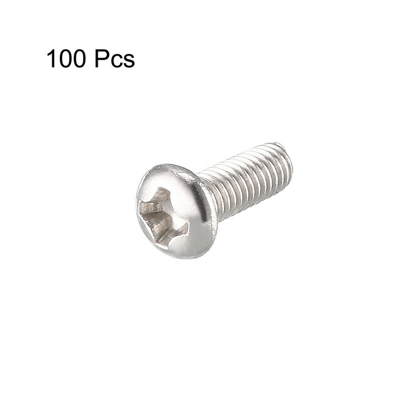 uxcell M3x8mm Stainless Steel Phillips Round Pan Head Machine Screws