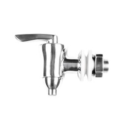 Genuine Boroux Stainless Steel Spigot with Ceramic Valve in Stainless Steel with Silicone Washer