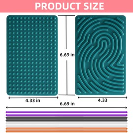 Sensory Activity Board, Silent Fidget Toys for Calming, Stress, Anxiety, ADHD & Autism, Discreet Fidget Board Toys for Adults Includes Portable Travel Bag & 20 Strings (Deep Green)