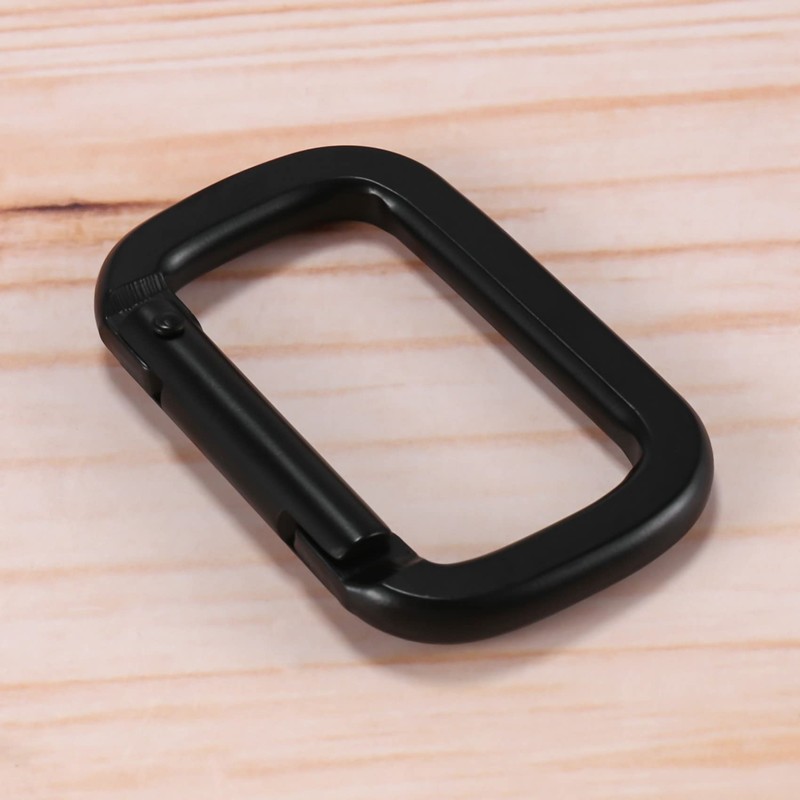 Ahvqevn Mountaineering Button, D-Shaped Spring Buckle, Multifunctional Square Carabiner, Aluminum