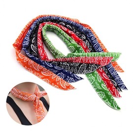 Heatwave Ice Cool Scarf Ice Muffler Cool Towel for Hiking, Fishing, Camping, and Pets Cool Scarf (Amoeba Green) 10ea