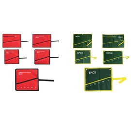 SEIWEI Portable Spanner Organizer Bag with 6 Pockets Oxford Cloth Wrench Pouch Roll Up Tool Bag Plier Holder Green