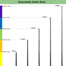 Mippko Invisible Selfie Stick for Insta360 ONE X4,X3,X2,X,One R,One RS,GO 2,GO 3/GoPro/DJI/AKASO/SJCAM Action Cameras,Extendable 61.8" / 157 cm Long Aluminum Alloy Rod with Tripod Accessory