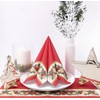 50 Christmas Napkins 40 x 40 Fabric-Like Garland, Colour: Red