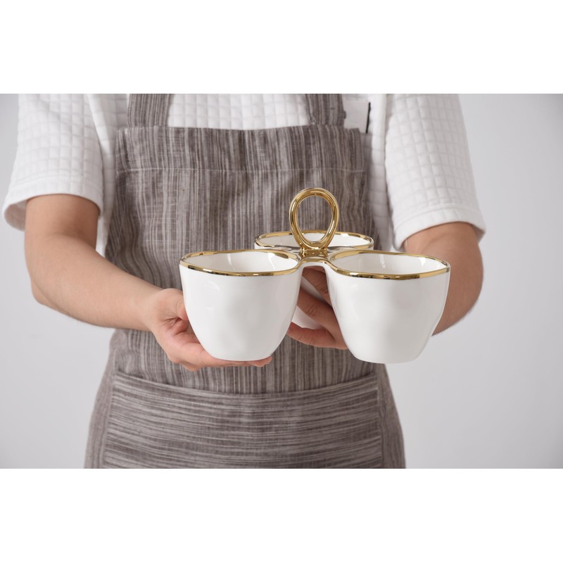 Pampa Bay 3 Part Server, Golden Handles, Serverware, Kitchen, Gift