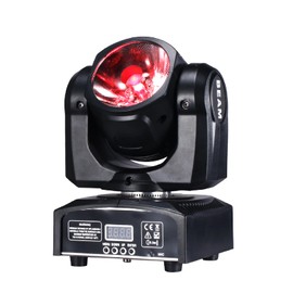 60W RGBW Beam Moving Head Light Super Bright LED Spot Light by DMX 512 Sound Activated Control for Live Show Disco Events Party Stages Lighting