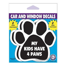 Imagine this D1660 Car Decal (My Kids Have 4 Paws), 2 Pack