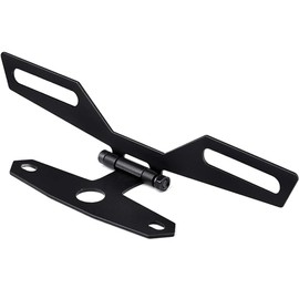 Universal Motorcycle License Plate Holder Adjustable License Plate Tail Light Holder Aluminum Alloy Folding License Plate Rear Light Bracket for Motorcycle ATV Dirt Bike