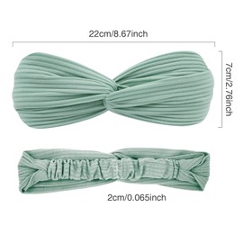 scicent Bandanas for Women Elastic Headbands Twisted Knotted Hairbands Turban Fashion Stretch Hair Bands Cotton Hair Accessories for Women Girls 09