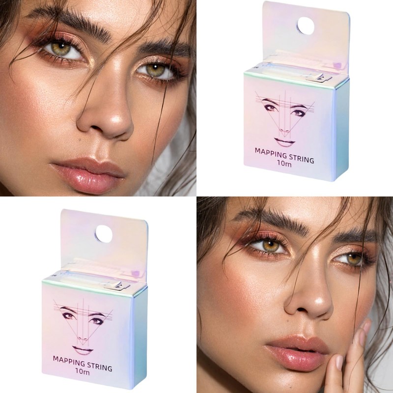 Black Eyebrow Mapping String-10m,Pre-Inked Eyebrow Mapping String,Black Brow Mapping String,Black