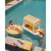funboy Yellow & White Striped Floating Cabana Bar - A