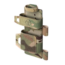 TOPTACPRO Tactical Tourniquet/Scissors Holder Molle TQ Pouch Medical Scissor Bag Trauma IFAK Holster Tourniquet Pouch (Multi-Cam)