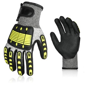 Ainiv Safety Work Gloves, Cut Resistant Work Gloves, Mechanics Gloves, Heavy Duty Work Gloves for Women and Men, Anti Impact Utility for Carpenter, Transportation, Logistics, Garden Work, 1 Pair (XL)