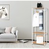 WOLTU SR0046whe Clothes Rail with Shelves for Bedroom Coat Rack