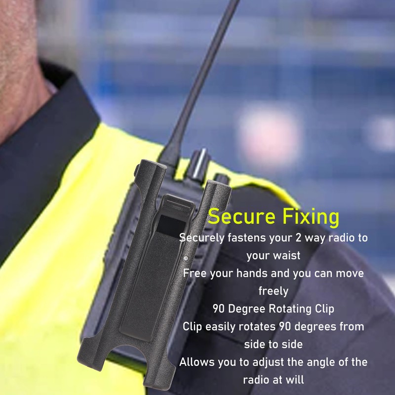 Walkie Talkie Carry Holder 90 Degree Rotating Back Clip Holder