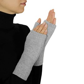 Lona Scott Womens cashmere fingerless mitts (Flannel)