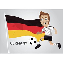Zirni Germany Europe Football Player Flag Soccer World Cup Sticker Decal Design