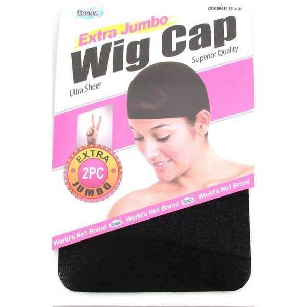 Wig Cap, Extra Jumbo Wig Cap #060 Black (pack of 12)