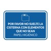 Signs ByLITA Classic Framed Por favor no suelte la cisterna